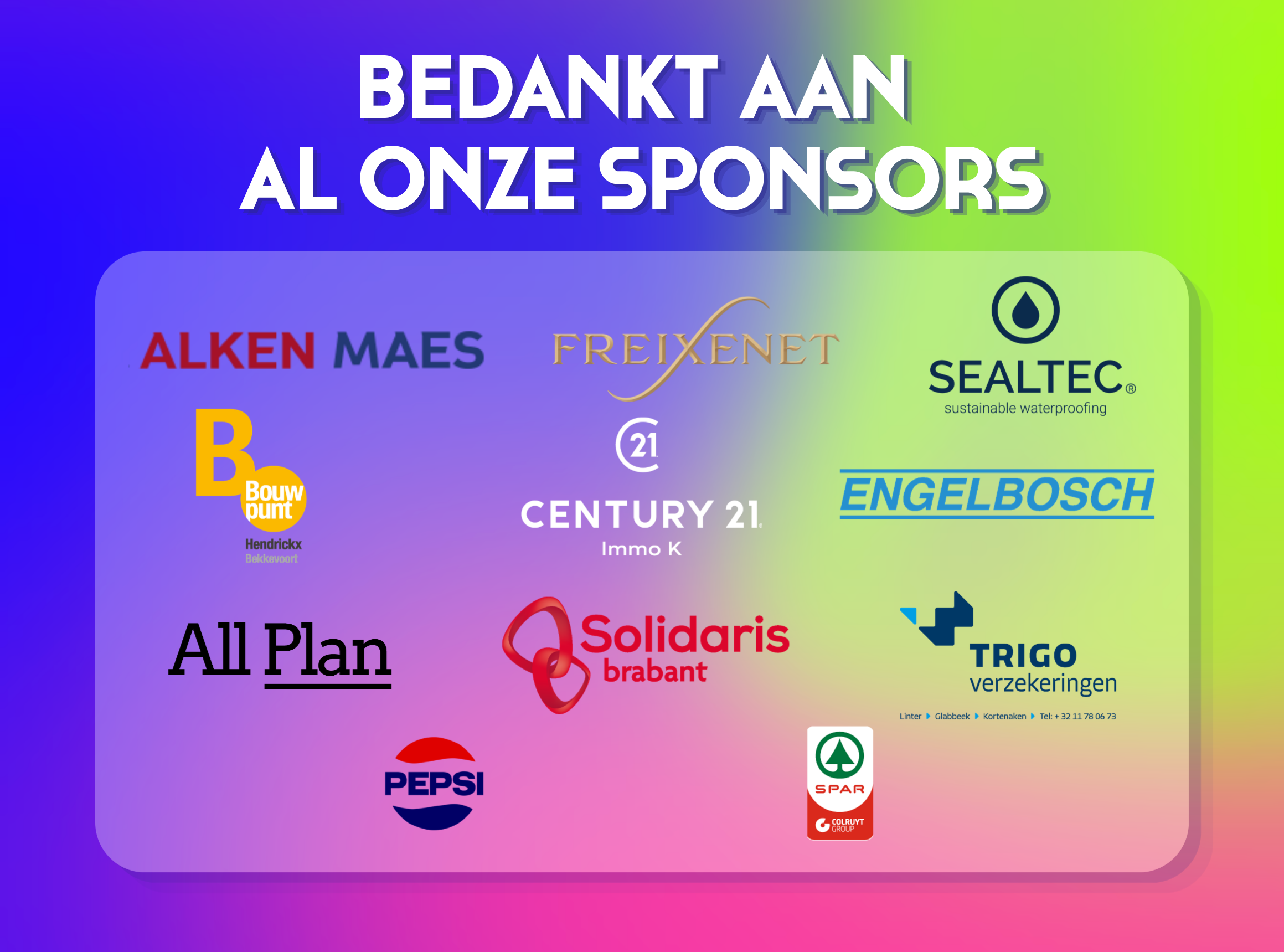 Sponsors BUNKPOP en STRANDFUIF